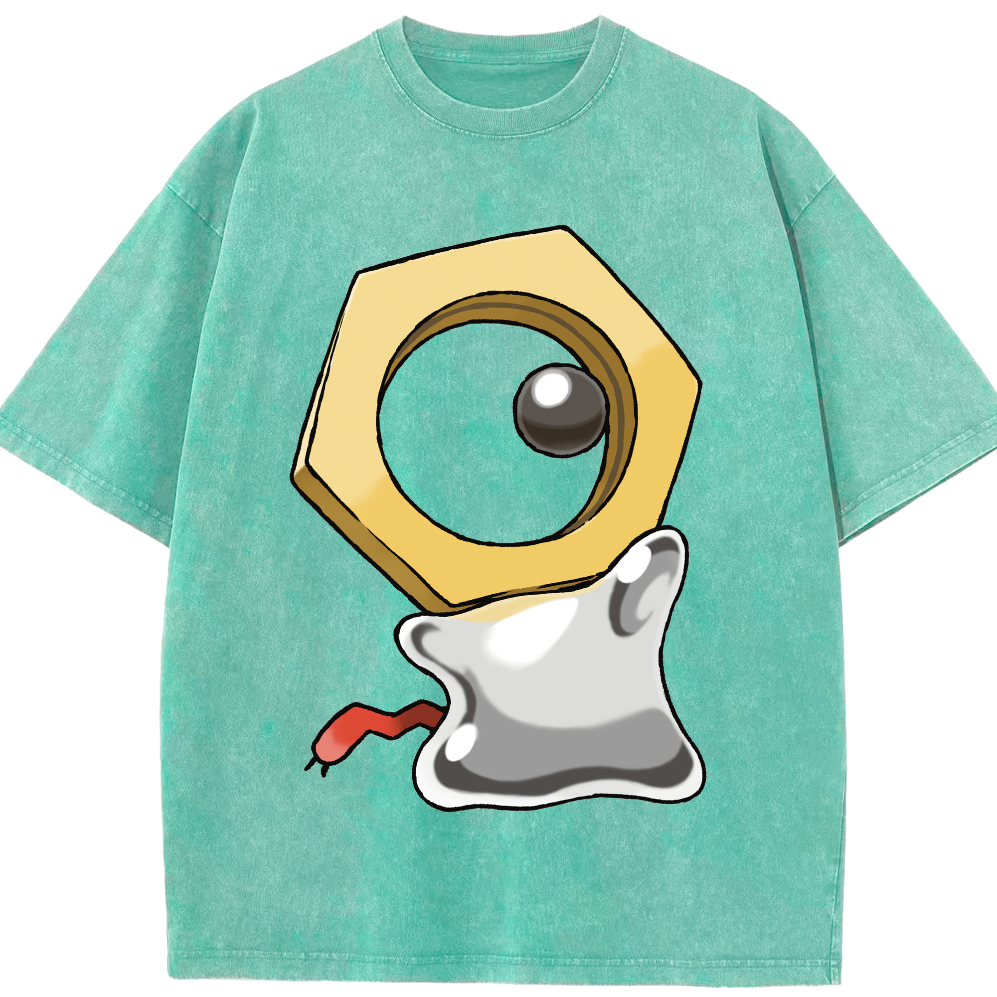 （画像用） ポケットモンスター Pokémon 綿100% ヴィンテージ風 半袖Tシャツ（フロントプリント）